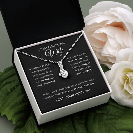 Gorgeous Wife - "One Wish" Ribbon Pendant Necklace