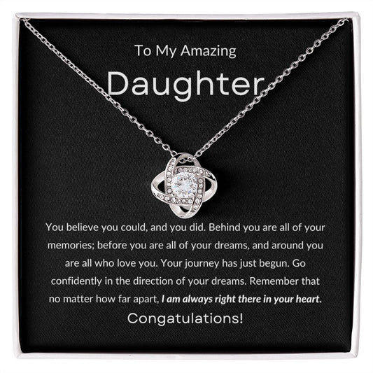 Daughter Congratulations Love Knot Necklace