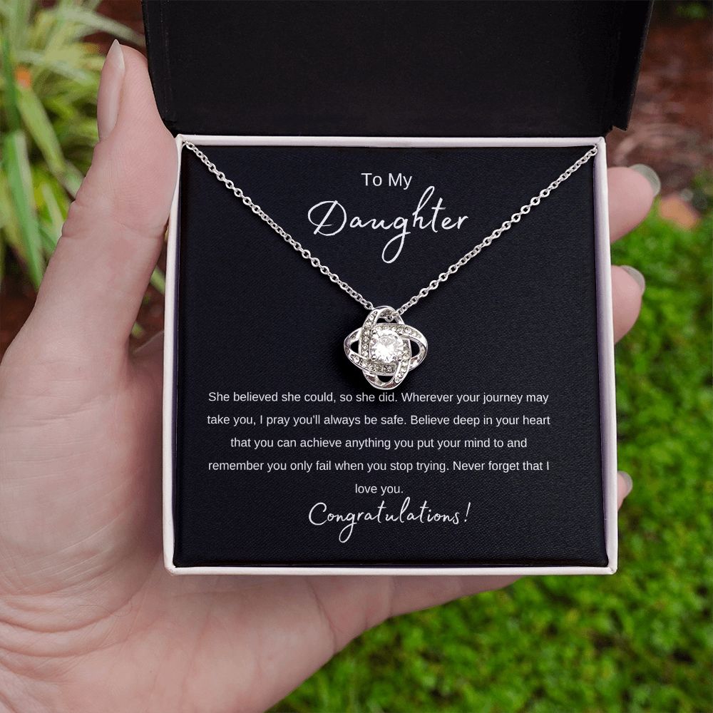 Daughter - She Believed - Love Knot Necklace
