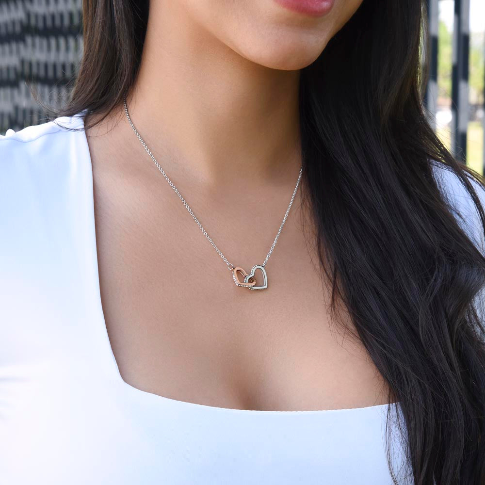 To My Mommy Vintage Interlocking Heart Necklace